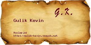 Gulik Kevin névjegykártya